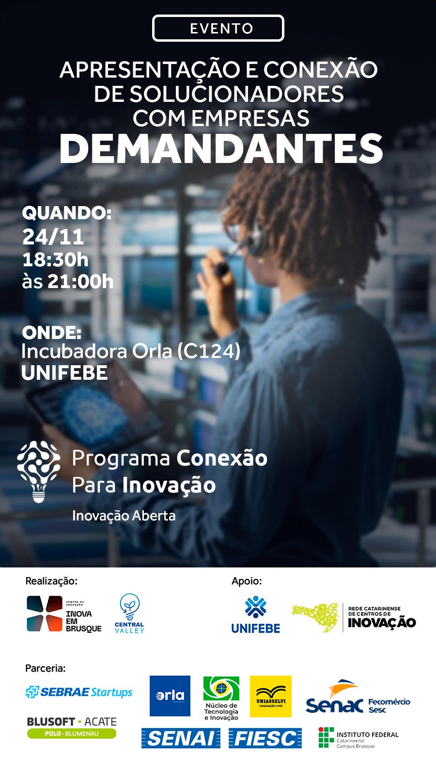 Apresentação e Conexão de Demandas com Potenciais Solucionadores Programa Conexão para Inovação