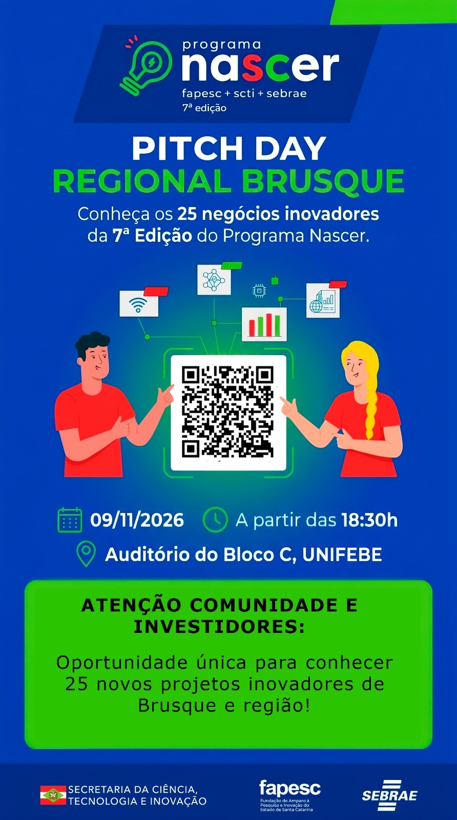 Pitch Day Regional de Brusque da 7ª Edição do Programa Nascer